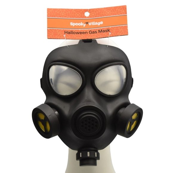 Spooky Village Other - Spooky Village Halloween Gas Mask Black Adult Costume Mask Scary Cosplay Prop